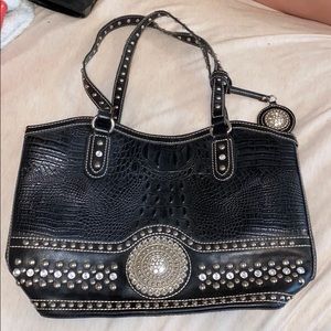 Black leather Hand bag